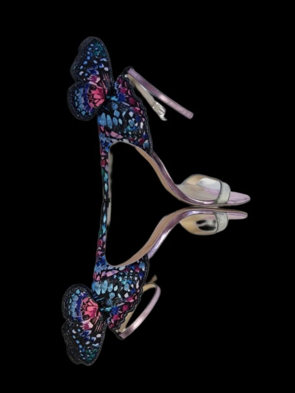 Sophia Webster Silver and Blue Chiara Embroidery Sandals Size EU 37‎